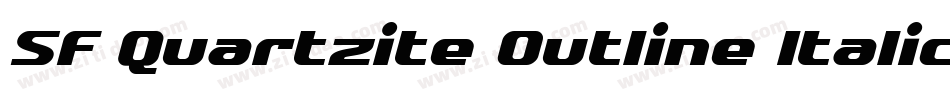 SF Quartzite Outline Italic字体转换